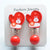 Fashion Christmas Tree Santa Claus Plastic Resin Girl's Drop Earrings Ear Clips 1 Pair