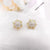 Fashion Christmas Tree Snowflake Copper Plating Inlay Zircon Ear Studs 1 Pair