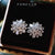 Fashion Christmas Tree Snowflake Copper Plating Inlay Zircon Ear Studs 1 Pair