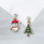 Fashion Christmas Tree Snowman Snowflake Alloy Enamel Rhinestones Women's Drop Earrings Ear Studs 1 Pair