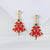 Fashion Christmas Tree Snowman Snowflake Alloy Enamel Rhinestones Women's Drop Earrings Ear Studs 1 Pair