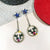 Fashion Christmas Tree Snowman Snowflake Alloy Enamel Rhinestones Women's Drop Earrings Ear Studs 1 Pair