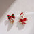 Fashion Christmas Tree Snowman Snowflake Alloy Enamel Rhinestones Women's Drop Earrings Ear Studs 1 Pair