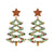 Fashion Christmas Tree Star Alloy Rhinestone Women's Drop Earrings 1 Pair