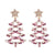 Fashion Christmas Tree Star Alloy Rhinestone Women's Drop Earrings 1 Pair