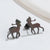 Fashion Christmas Tree Titanium Steel Plating Ear Studs 1 Pair