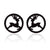 Fashion Christmas Tree Titanium Steel Plating Ear Studs 1 Pair