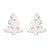 Fashion Christmas Tree Titanium Steel Plating Ear Studs 1 Pair