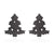 Fashion Christmas Tree Titanium Steel Plating Ear Studs 1 Pair