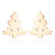 Fashion Christmas Tree Titanium Steel Plating Ear Studs 1 Pair