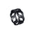 Jewelry Fashion Circle 201 Stainless Steel Gold Plated Black Plated Hollow Out Rings