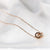 Fashion Circle Titanium Steel Plating Inlay Zircon Earrings Necklace