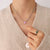 Fashion Clavicle Titanium Steel Material Color Zirconium Heart Necklace