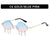 Fashion Clouds Lightning Pc Special-shaped Mirror Frameless Women's Sunglasses