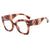 Fashion Color Block Ac Square Full Frame Optical Glasses