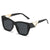 Fashion Color Block Ac Square Full Frame Women's Sunglasses