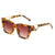 Fashion Color Block Ac Square Full Frame Women's Sunglasses