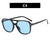 Fashion Color Block Ac Square Full Frame Women's Sunglasses