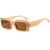 Fashion Color Block Ac Square Full Frame Women's Sunglasses