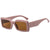 Fashion Color Block Ac Square Full Frame Women's Sunglasses