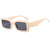 Fashion Color Block Ac Square Full Frame Women's Sunglasses