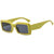 Fashion Color Block Ac Square Full Frame Women's Sunglasses