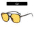 Fashion Color Block Ac Square Full Frame Women's Sunglasses