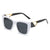 Fashion Color Block Ac Square Full Frame Women's Sunglasses