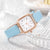 Fashion Color Block Buckle Quartz Women's Watches