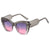 Fashion Color Block Leopard Pc Cat Eye Full Frame Women's Sunglasses