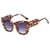 Fashion Color Block Leopard Pc Cat Eye Full Frame Women's Sunglasses