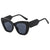 Fashion Color Block Leopard Pc Cat Eye Full Frame Women's Sunglasses