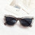 Fashion Color Block Pc Resin Cat Eye Patchwork Full Frame Women's Sunglasses