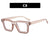 Fashion Color Block Pc Square Full Frame Optical Glasses