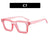 Fashion Color Block Pc Square Full Frame Optical Glasses