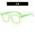 Fashion Color Block Pc Square Full Frame Optical Glasses