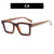 Fashion Color Block Pc Square Full Frame Optical Glasses