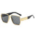 Fashion Color Block Pc Square Full Frame Women's Sunglasses