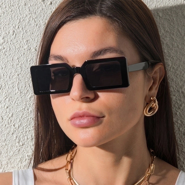 Fashion Color Block Pc Square Full Frame Women's Sunglasses