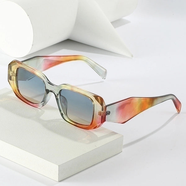 Fashion Color Block Pc Square Full Frame Women's Sunglasses