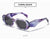 Fashion Color Block Pc Square Full Frame Women's Sunglasses