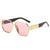 Fashion Color Block Pc Square Full Frame Women's Sunglasses