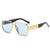 Fashion Color Block Pc Square Full Frame Women's Sunglasses