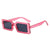 Fashion Color Block Pc Square Full Frame Women's Sunglasses