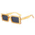 Fashion Color Block Pc Square Full Frame Women's Sunglasses