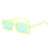 Fashion Color Block Pc Square Full Frame Women's Sunglasses