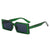 Fashion Color Block Pc Square Full Frame Women's Sunglasses