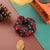 Fashion Color Block Plaid Snowflake Cloth Hair Tie 1 Piece