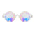 Fashion Color Block Resin Round Frame Full Frame Women's Sunglasses