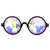 Fashion Color Block Resin Round Frame Full Frame Women's Sunglasses